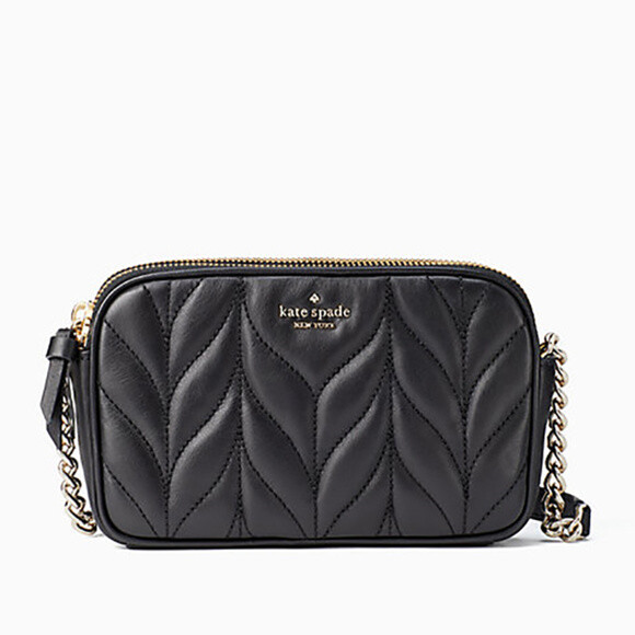 Kate Spade Briar Lane Kendal Quilted Black Cowhide Leather iPhone