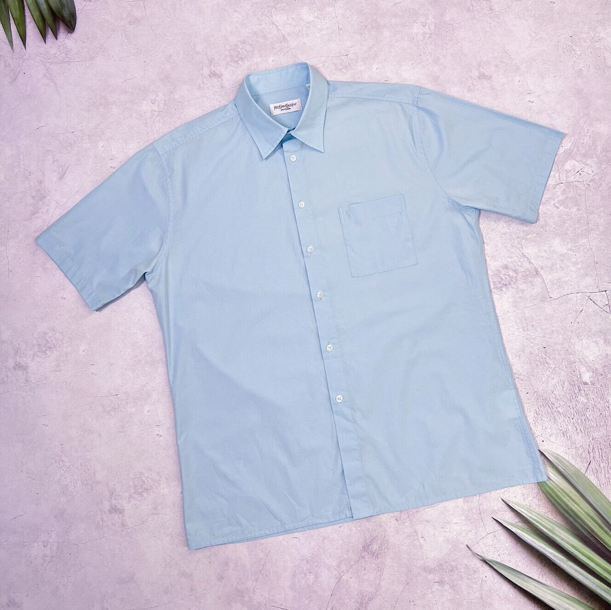Yves Saint Laurent Pre-Owned 1990s short-sleeved button-down shirt - Neutrals