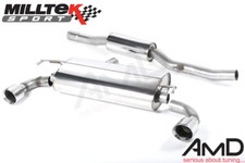 Milltek VW Golf Mk4 R32 Cat Back Exhaust Resonated SSXVW137 GT100 Tips