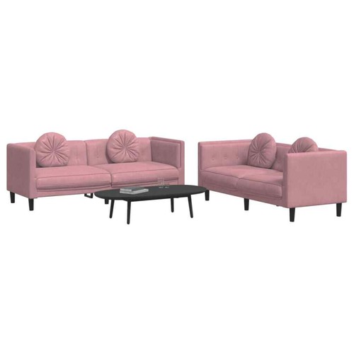 3-tlg. Sofagarnitur mit Samt Schlafsofa mit Schlaffunktion Couchgarnitur Sofa - Bild 66 von 72