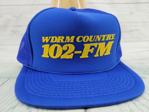 Vintage WDRM Country Alabama 102-FM Hat Radio Blue