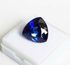 Rarest 14.50 CT Deep Violet-Blue Natural Tanzanite Trillion Cut Loose Gemstone