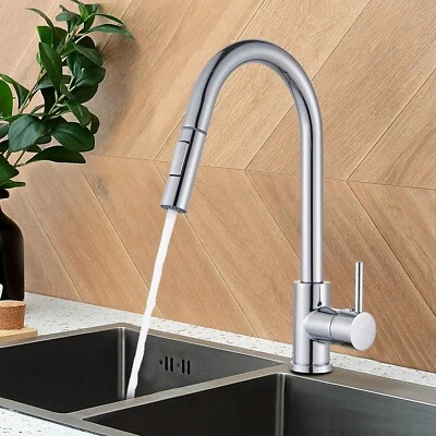 JIEBAO Rubinetto lavello cucina estraibile con doccetta monocomando Miscelatore cromato