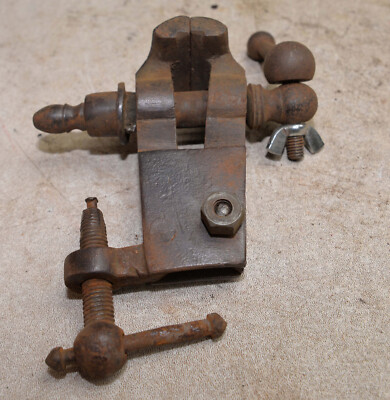 Antique blacksmith forged fancy small vise 2 1/2'' jaw collectible jeweler tool