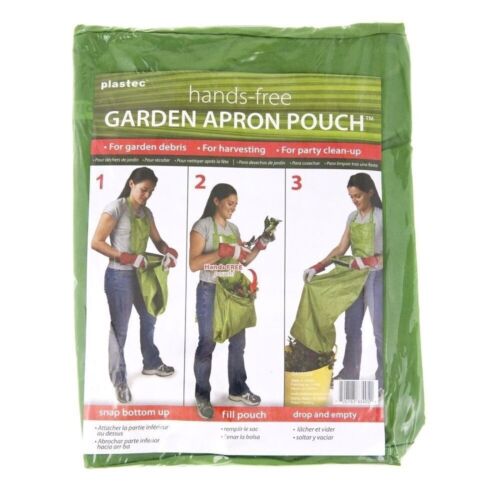 Plastec GA101GN Hands-Free Garden Apron Pouch Lawn Harvesting Bag Party Clean Up - Afbeelding 1 van 3