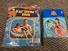 Swim Ring Tubes Tweety Intex 20" & Splash Swim 30" Ring LOT  Looney Tunes NEW