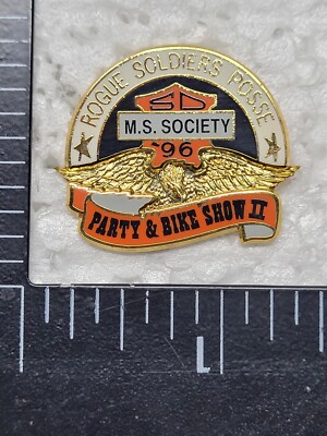ROGUE SOLDIERS POSSE 96 MOTORCYCLE HAT LAPEL PIN PIN BACK USED (CC2920 ...