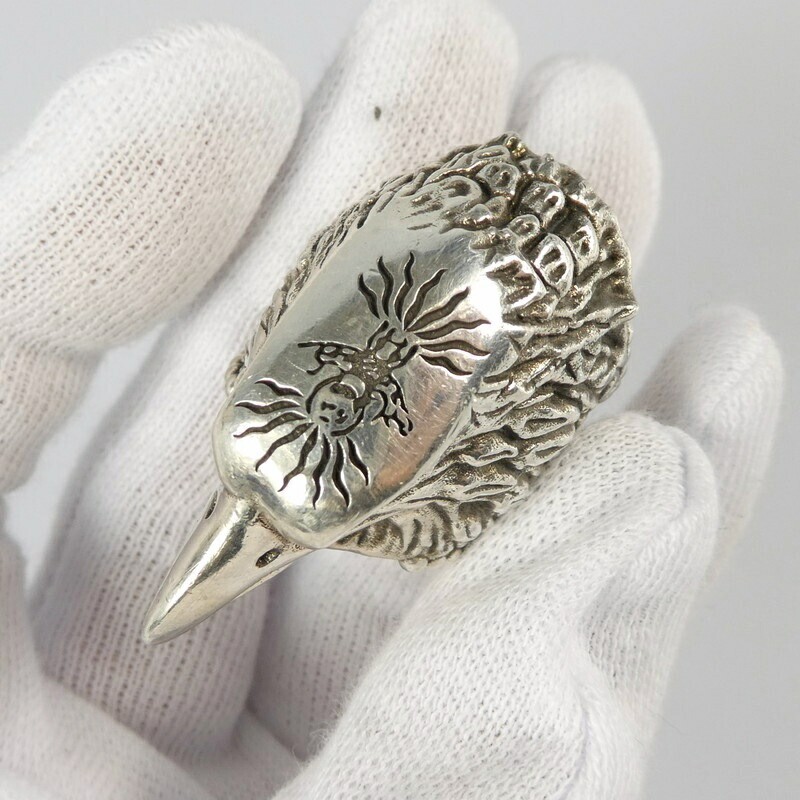 Gucci Anger Forest Eagle Head Ring No. 16 Sv925 Antique Gucci Anger Forest Eagle Head Ring No. 16 Sv925 Antique