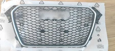RS4 Style Grill For 13-16 Audi A4 B8.5 S4 Sliver Trim Chrome Rings