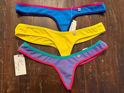 Wicked Weasel Light Cotton Panty Thong Lowrise Hipster Lot - 3 Each - Sexy