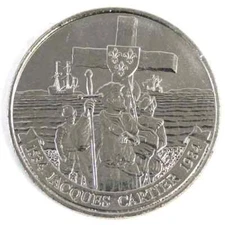 1984 JACQUES CARTIER BRILLIANT UNCIRCULATED ONE 1 DOLLAR COIN