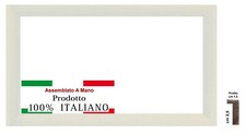 Cornice in legno bianca con venature per foto stampe poster Spessore cm 1,5