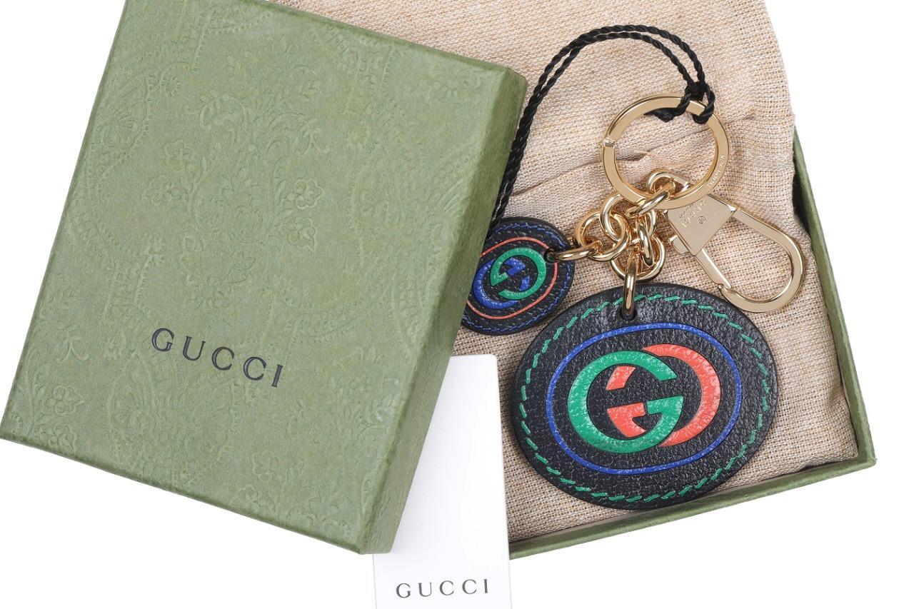 НОВАЯ РОСКОШНАЯ КОЖАНАЯ ЦЕПОЧКА ДЛЯ КЛЮЧЕЙ GUCCI С ЗАМКОМ и КОРОБКОЙ 35490₽