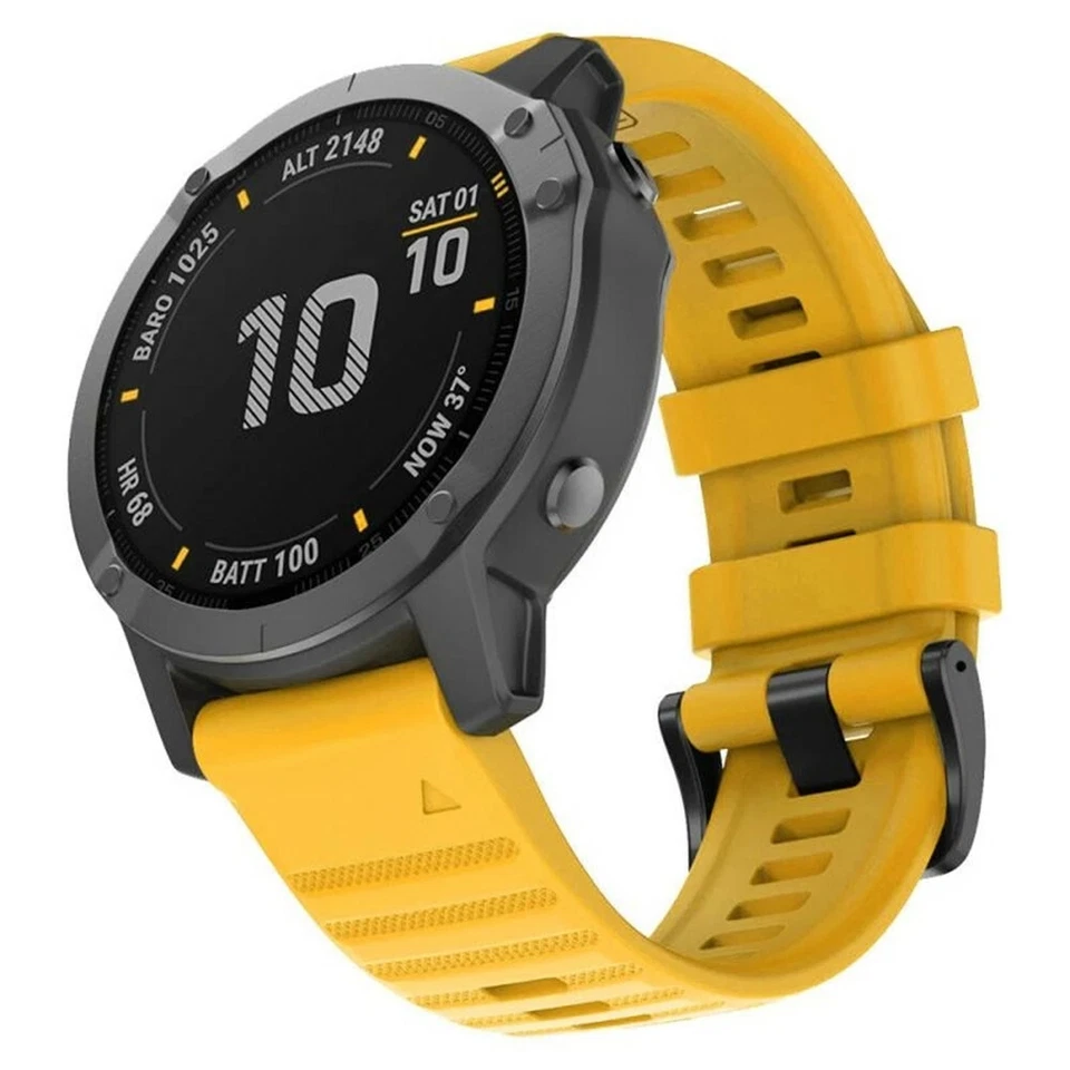 Per Garmin Fenix E 8 5 5X Plus 6 6X Pro 7 7X Quick Fit Cinturino Orologio Cinturino Silicone - Immagine 3 di 4