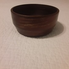 Vintage Hand Turned Wooden Bowl Artist Signed Masculine Decor
