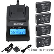 Kastar 4 Battery  Fast Charger kit for Canon LP-E12 LPE12 LC-E12