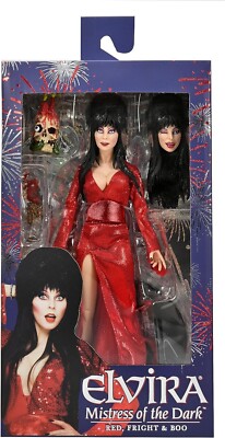 Elvira Mistress of the Dark Clothed Red Fright and Boo 20 cm Neca