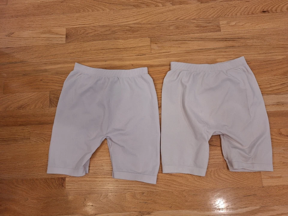 Lote de 2 Pantalones Cortos Niñas Ciclismo Motociclista Pull on Gris L 10/12 Deportes Ejercicio Nylon Foto 2 de 2