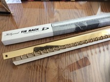 Vintage Tie Rack Organizer Metal Wall Mount Holds 20 Ties