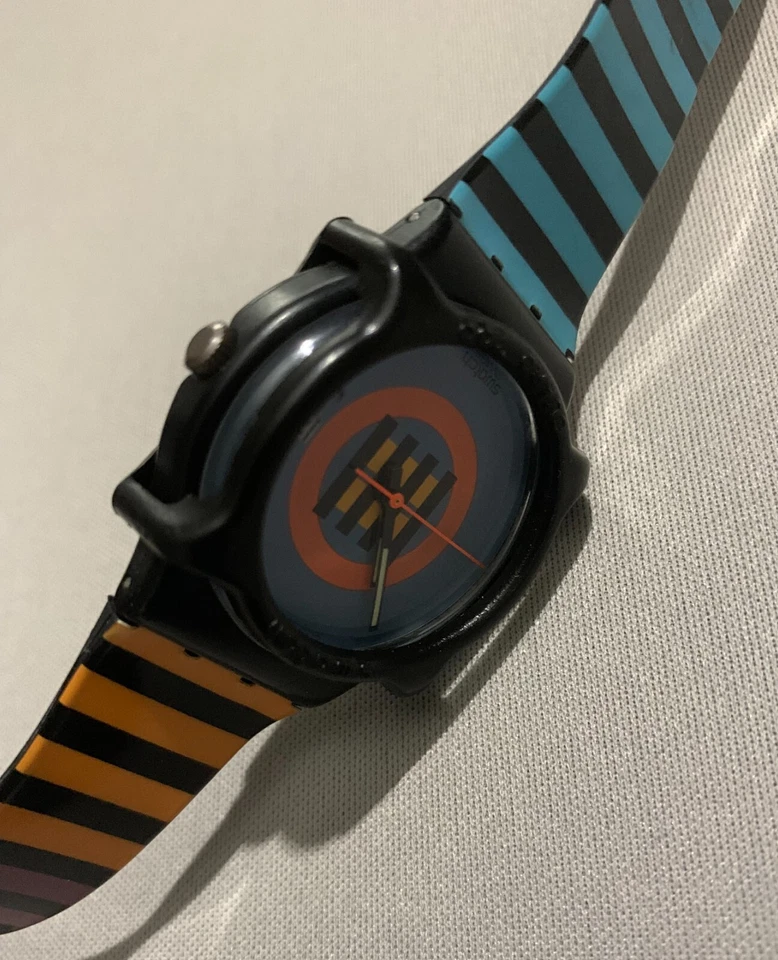 Rare Vintage 1987 Swatch Watch Coral Gables GB407 w/ Swatch Guard (US Version) - Image 3 of 4