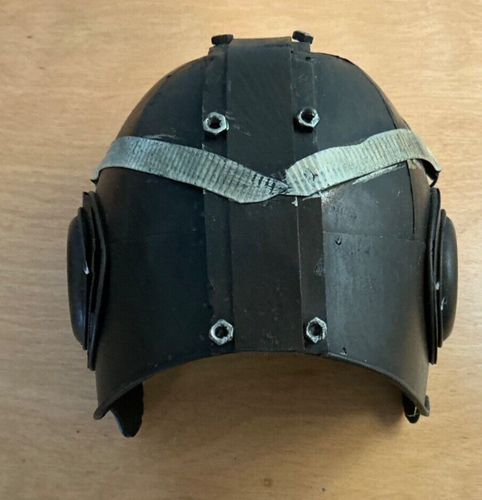 Casco aviatore vintage 6 pollici replica casco pilota tutto in metallo con occhiali - Foto 4 di 5