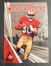 2019 Panini Phoenix Football Jerry Rice Catching Fire #28 San Francisco 49ers