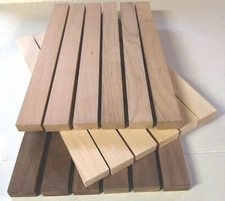 3/4" x 1 1/2" x 16" - 6 BLACK WALNUT 6 Hard Maple 6 Cherry Wood Cutting Boards