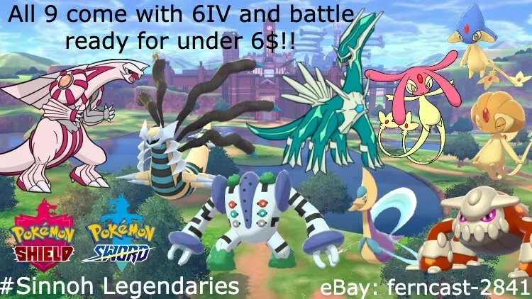 Pokemon Sword and Shield ALL 25 LEGENDARY POKEMON 6IV + Free