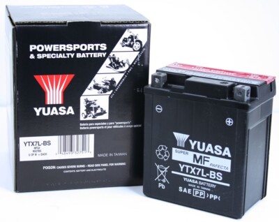 Bateria Yuasa YTX7L-BS de 12V 6Ah sem manutenção Bateria Yuasa YTX7L-BS de 12V 6Ah sem manutenção