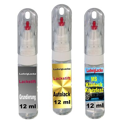3tlg.Lackstift Set Nadel+Pinsel im Farbton Sundown Orange LB2A / Z7 für VW 12ml 