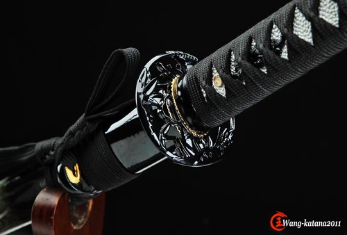 Black Tiger Katana 1095 Steel Battle Ready Japanese Samurai Functional Sword New - Picture 6 of 10