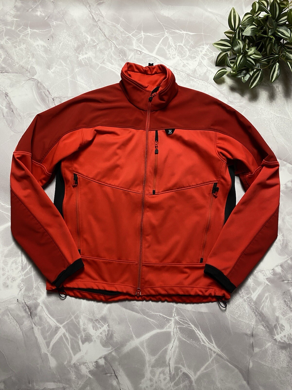 Haglofs Gore Windstopper SoftShell Jacket for Men in Red Size XXL Windproof and Durable Outdoor Performance