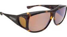 JONATHAN PAUL Polarized Sunglasses Fitovers Aviator Amber Tortoise AV002A XL