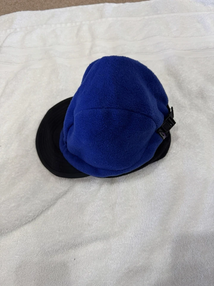 Patagonia Duck Bill Fleece Lined Winter Hat Sz Large With Ear Flaps Black - Image 4 of 4