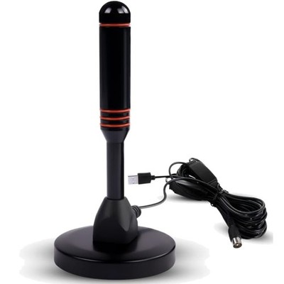 DVB-T2 Antenne, HDTV Zimmerantenne, Verstärker 36dBi, Magnetfuß, 5m Kabel, 4K...
