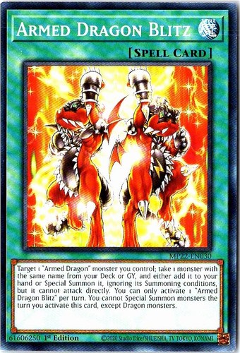 Armed Dragon Blitz BLVO-EN052 Common 1st Edition Yu-Gi-Oh! Blazing Vortex