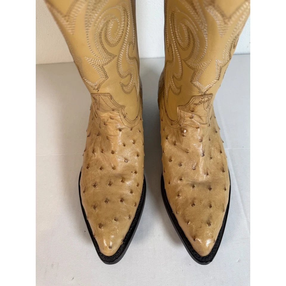 Los Altos 靴子 男式 鸵鸟腿 牛仔西部靴 尺码 10.5 EE 棕褐色 — 第 4/4 张图片