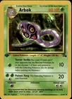 Arbok Uncommon Fossil 31/62 Grass 1st Edition Pokemon Card