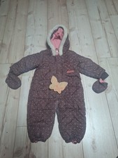 Winteroverall Winteranzug gefüttert Mädchen  Gr. 80 Cool Club braun Herzchen