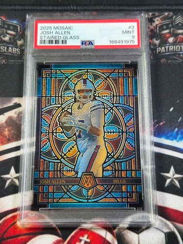 2025 Panini Mosaic #2 Josh Allen Stained Glass PSA 9