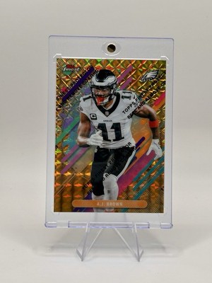 2025 RARE TOPPS FINEST A.J. BROWN JERSEY MATCH /20 WITH COATING🔥