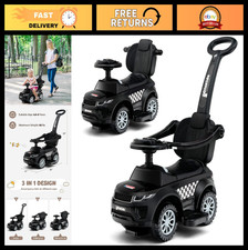 4 in 1 Ride-On Push Car for Toddlers - Stroller, Sliding Walker, Music, Lights,