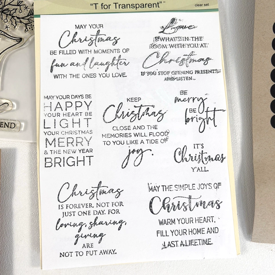 Unity Stamp Company Lot of Christmas Rubber Stamps Holiday Snowman Trees Deer - Image 3 of 4