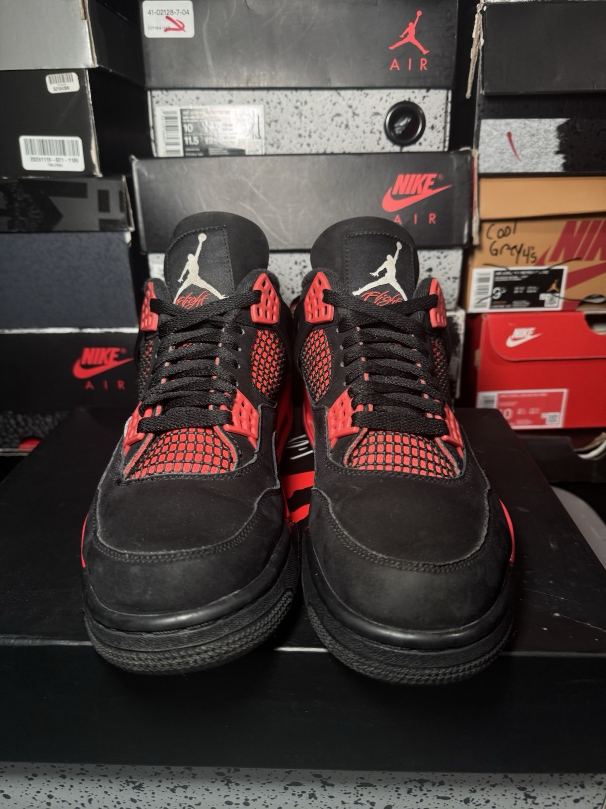 Size 10 - Jordan 4 Retro Mid Red Thunder (USED)
