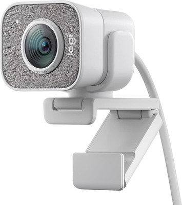 Logitech StreamCam - Livestream-Webcam für Youtube und Twitch, Hellgrau