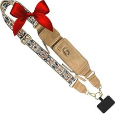 Zip  Clips Phone Lanyard Crossbody with Wallet for Women   Stylish Cappuccino