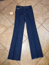 Rare Vintage F.U.'S Jeans 1970's Blue Jeans Size 31 Made In Hong Kong London 