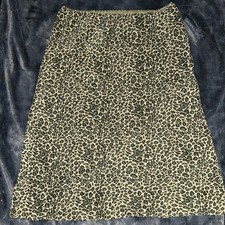 VINTAGE Y2K New York Company 100 Silk Leopard Skirt