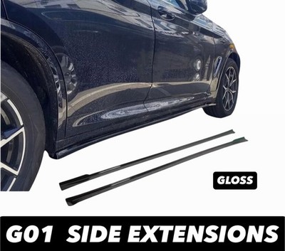 BMW X3 G01 F97 M Sport 2018-2024 Seitenschweller Verlängerung Blades Lipgloss Schwarz