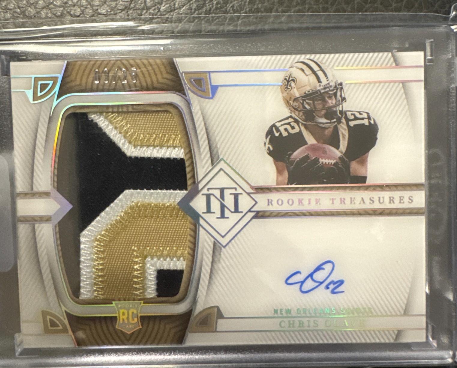 2022 Panini National Treasures RPA Chris Olave #167 Holo Silver /25 (AU MEM RC)